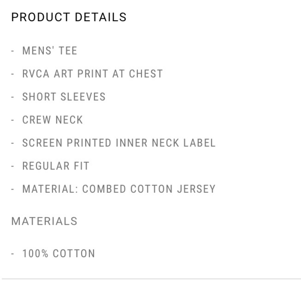 NWT RVCA Tee - Picture 4 of 7